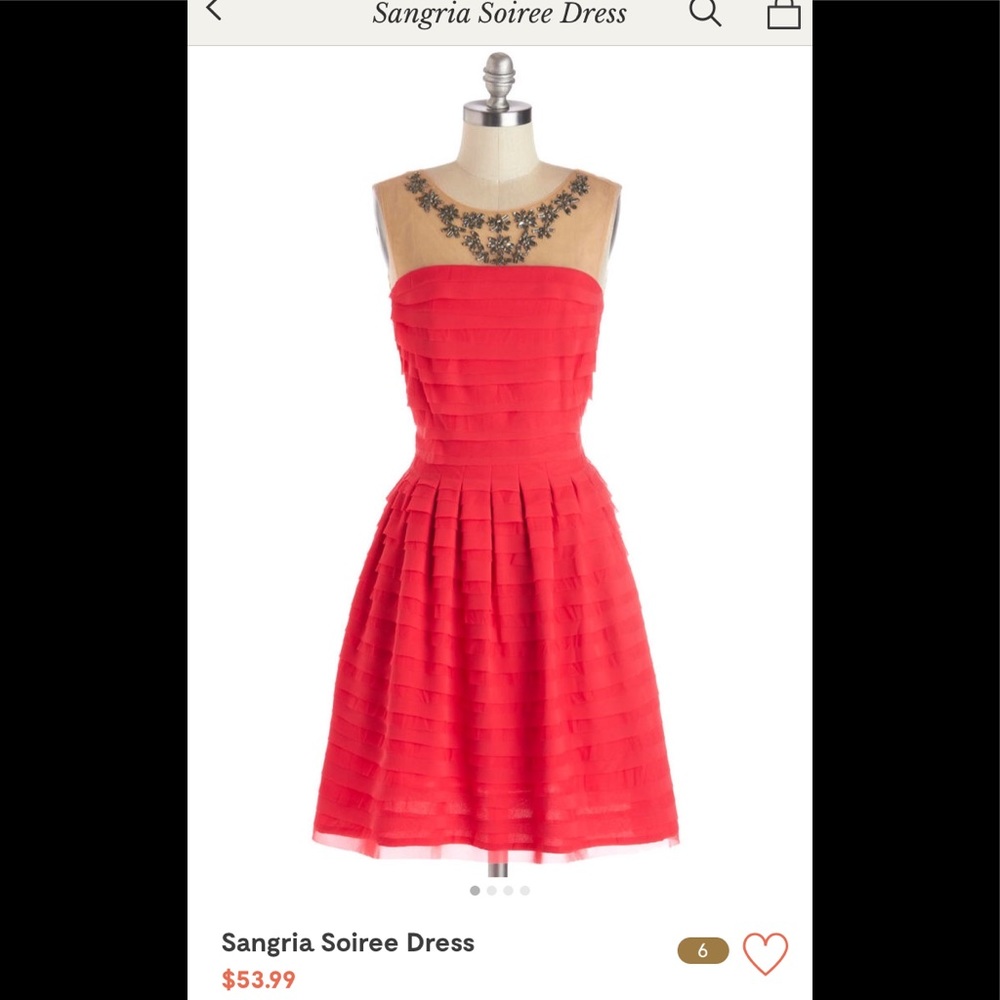 👗MODCLOTH - Coral 👗 Dress - Picture 1 of 10